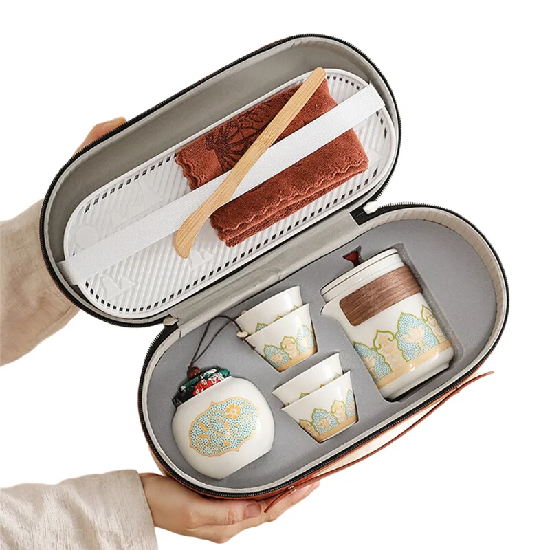 

Portable Travel Tea Set Quick Tea Set Chinese Office Teapot And Cup Set Light Luxury Friend Gifts