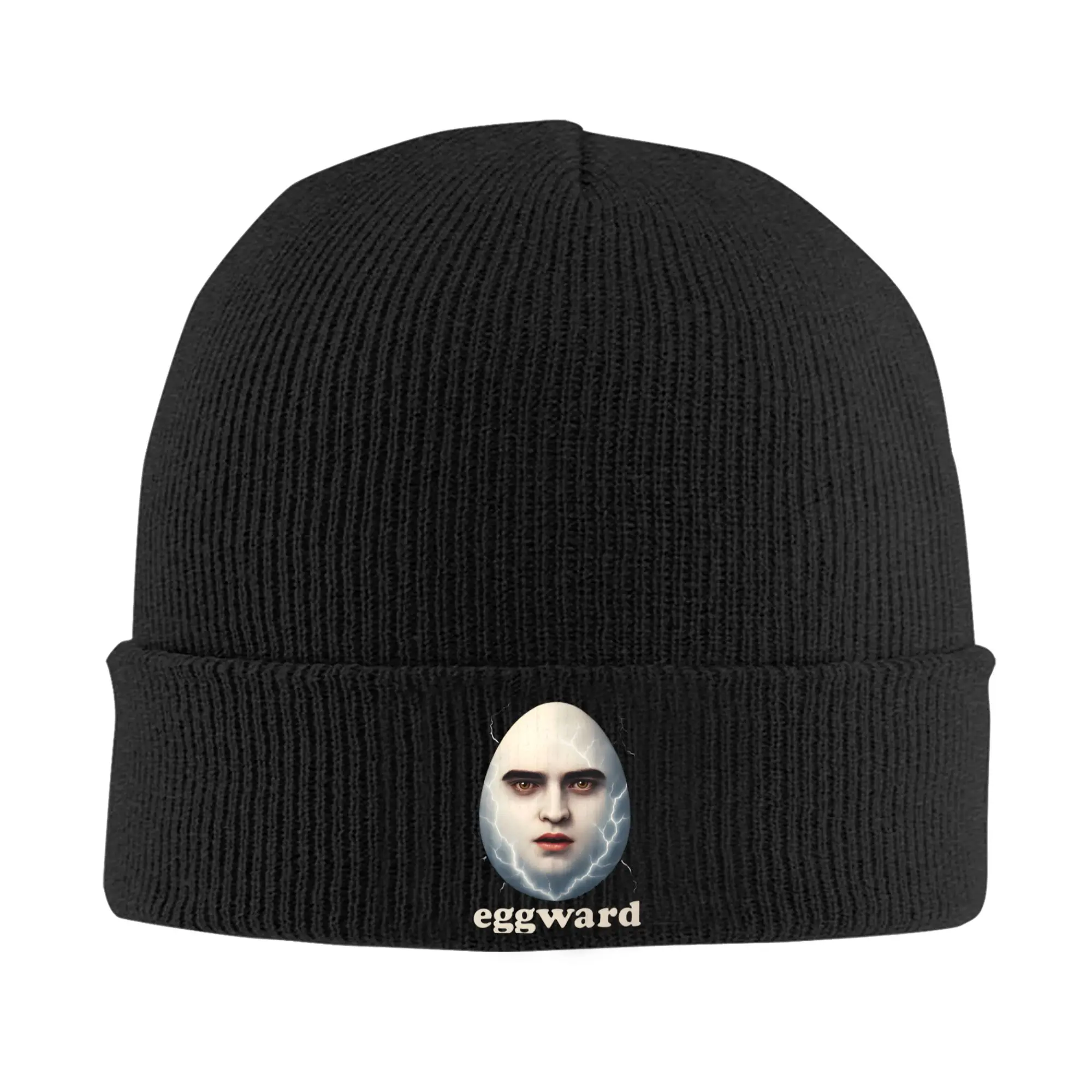 Eggward Silly Meme Parody Egg Edward Rib Knit Cuffed Beanie For Men Women  Warm Knitted Skull Cap