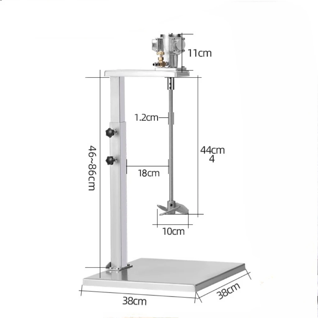 Industrial Pneumatic Mixer Glue Liftable Air Mixing Machine Paint Ink Agitator Stirrer 5 Gallon 60L Tank Liquid Dispersing Tool