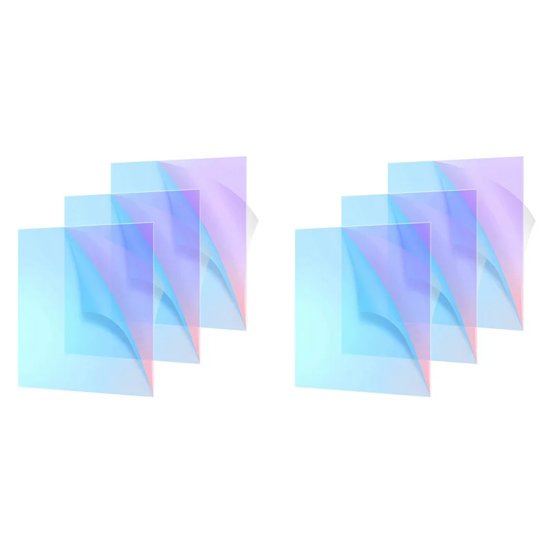 

A83I-Acrylic Colored Translucent Acrylic Iridescent Radiant Sheet Laser-Cutting Acrylic Board,8 X 12 Inch(6 Pack,2.6Mm Thick)