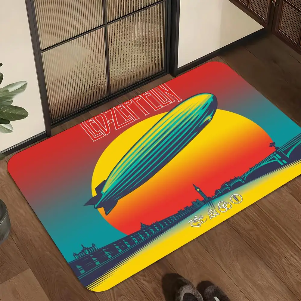 Band L-Led Z-Zeppelin Floor Mat Welcome Mat Entrance Doormat Balcony Bathroom Floor Mats Non-slip Rug Bedroom Carpet