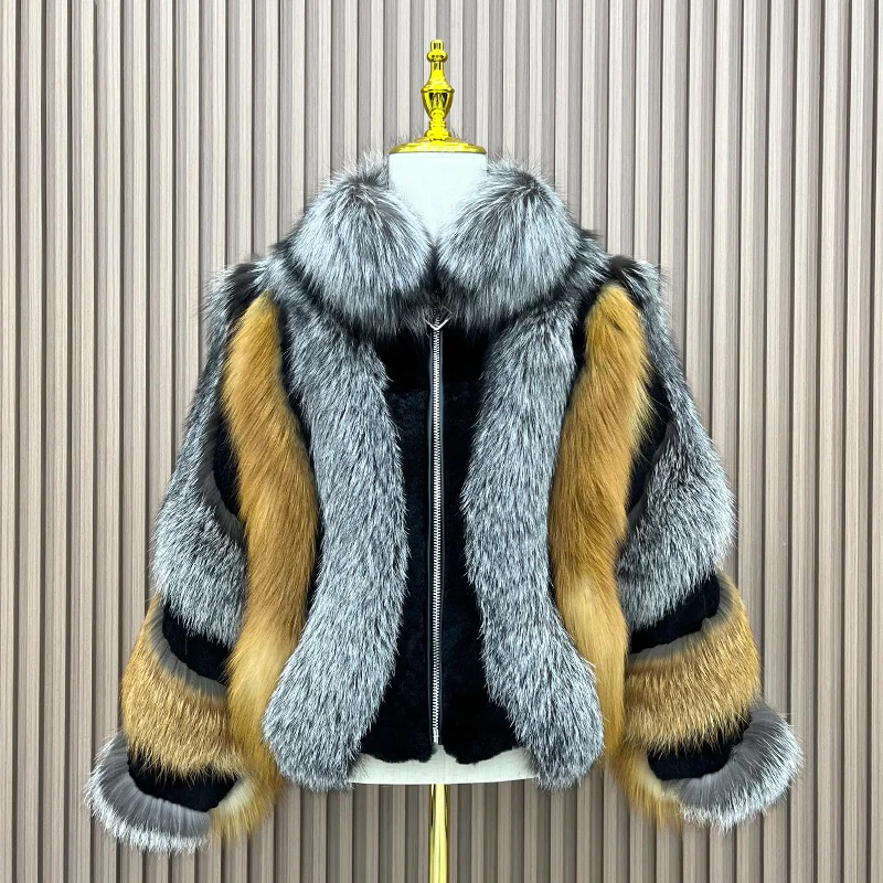 

Fashion winter coats women Warm fur coat women Coats Natural Fox Fur Coat Real Fox Fur jackets fur coatThick abrigos Jackets