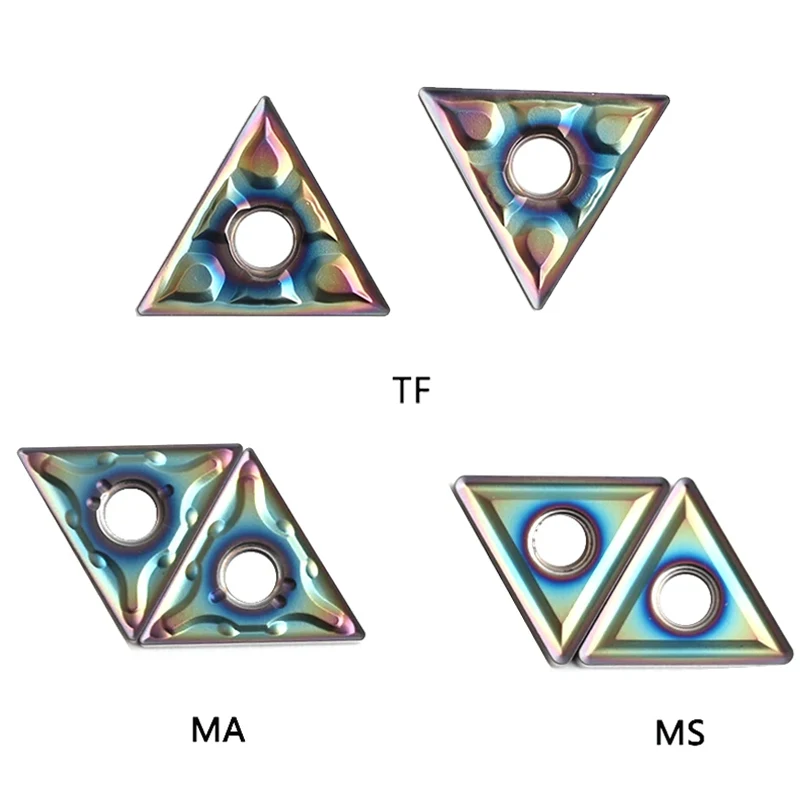Triangular Car Blade TNMG160404 TNMG160408 Colorful Hardening Insert Processing Quenched Steel High Hardness Stainless Steel view 6