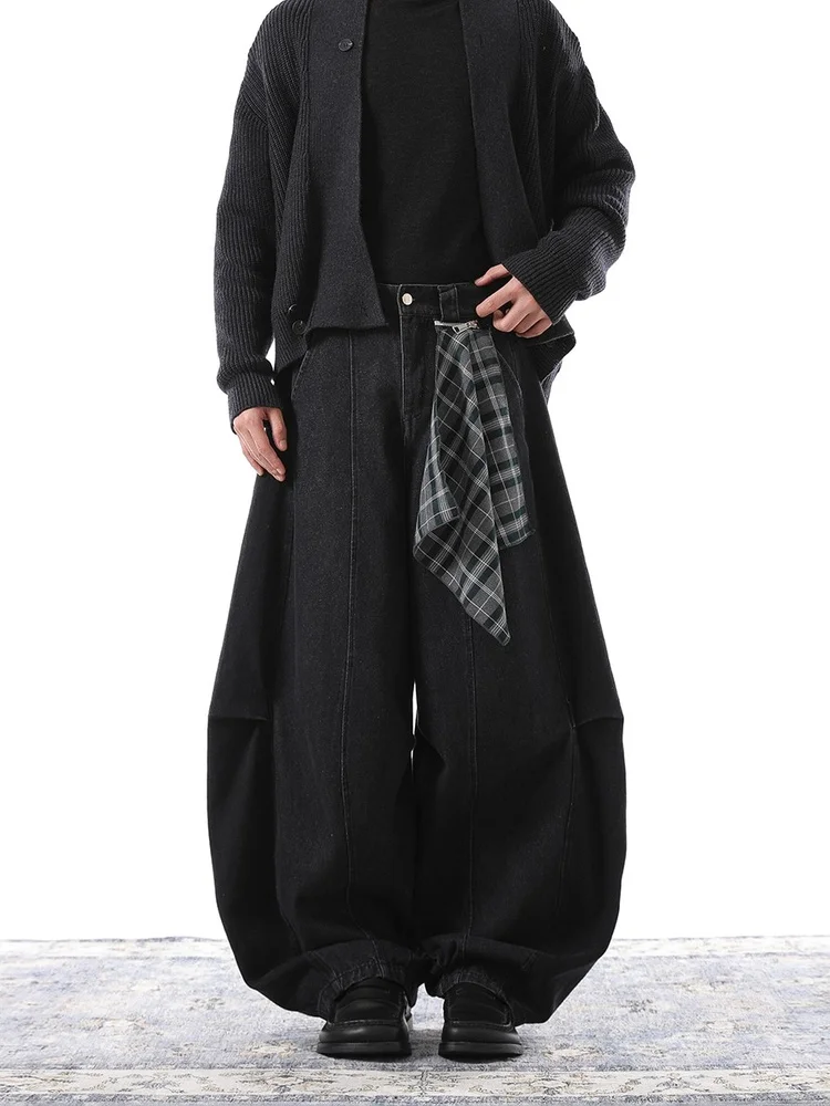 Women Black Gothic Baggy Y2k Emo Jeans Vintage Boyfriend Jean Pants Japanese 2000s Harajuku Oversize Denim Trousers Autumn 2025