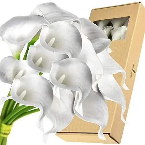 Echte Berührung Calla Lilie künstliche Blumen Hochzeit Braut strauß | Blumen arrangements | 15 Calla Lilien – Detail 20