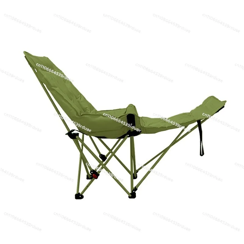 Reclining Chair Folding Chair Outdoor Chair Camping Portable Extended Thickened Leg Support Moon
