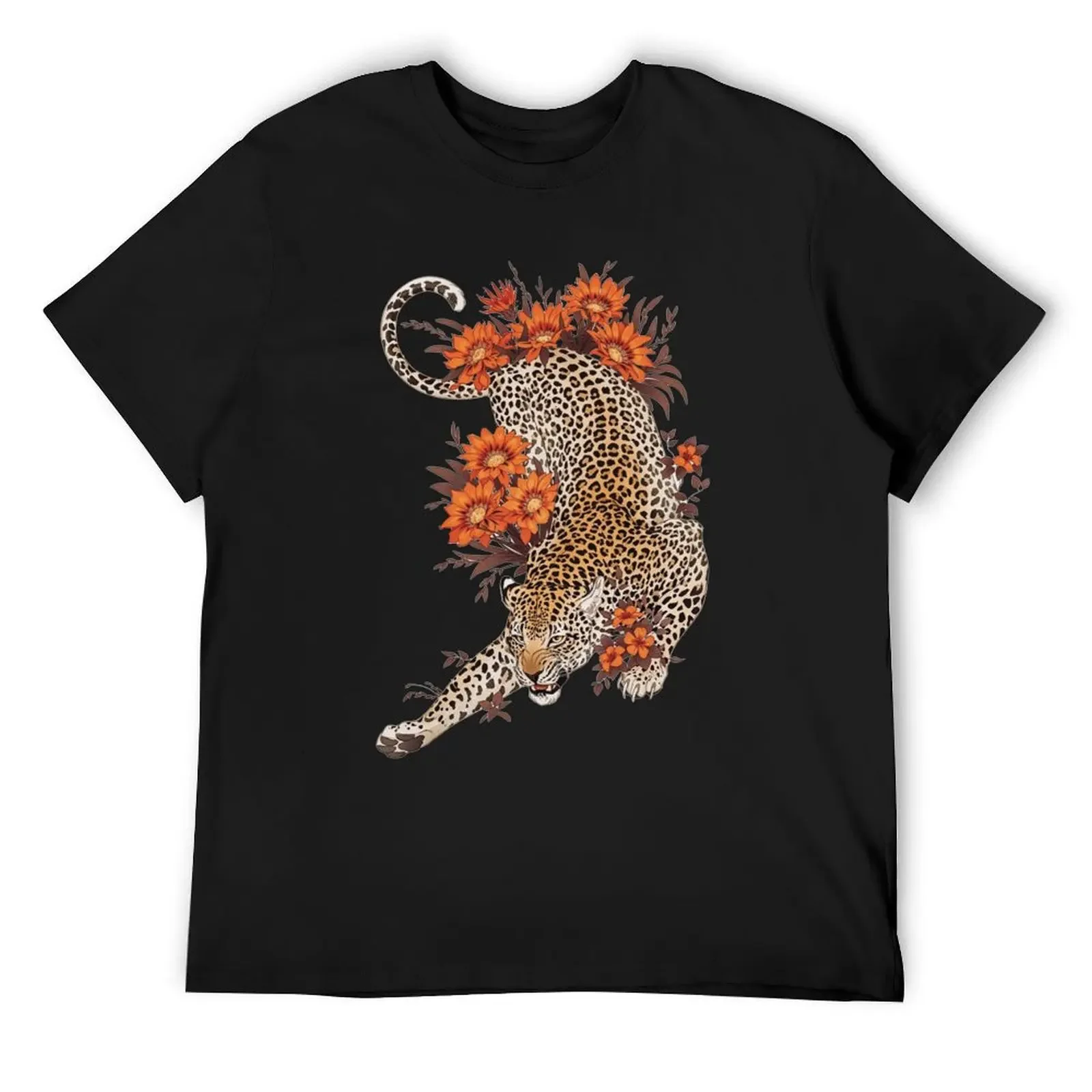 

Tiger with flowers - sticker T-Shirt