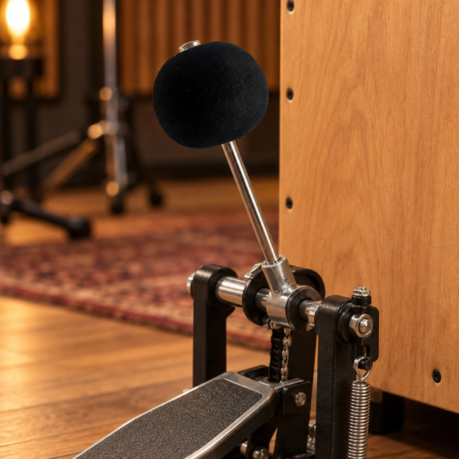 Foot-Operated Cajon Striker Universal 1/4 Inch Shaft Bass Drum Pedal Beater for Percussionists, Live Performance, Rehearsal