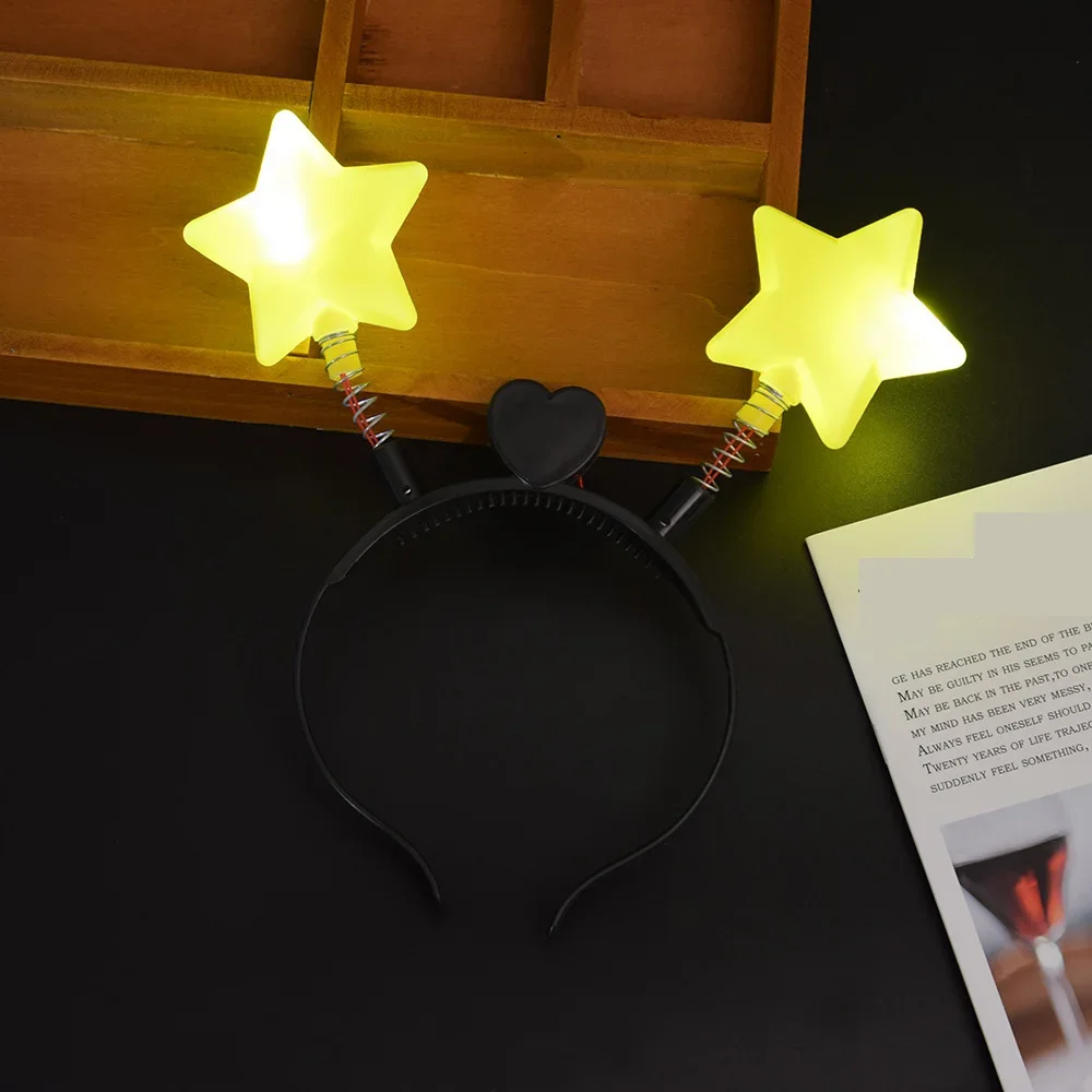 LED Headband Luminous Star  Hair Band  Children Adult Gift Toy   Light up Party Props     Christmas Decoration