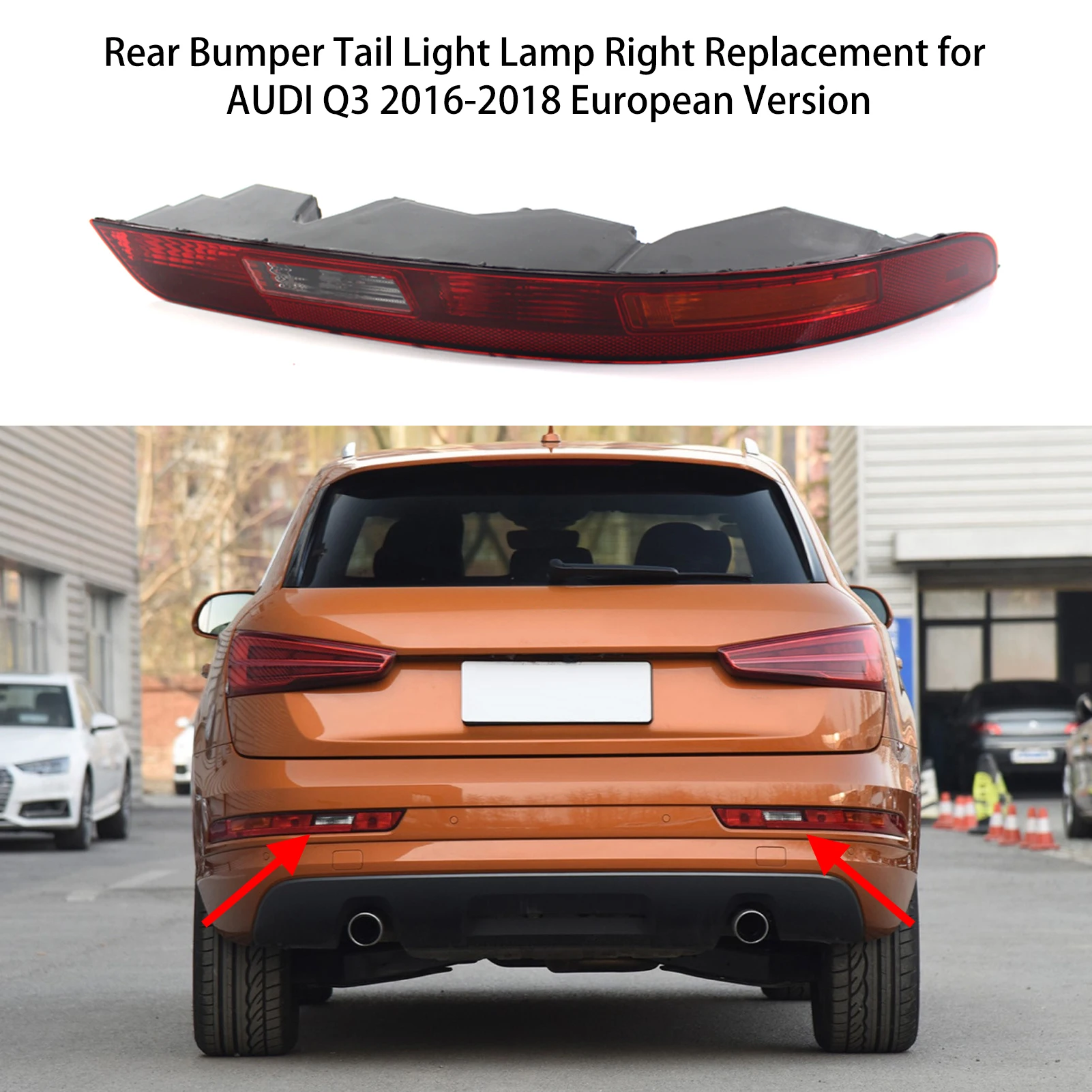 

Rear Bumper Tail Light Lamp Right Replacement for 2016-2018 European Version OEM 8UD 945 096 B Tail Light Rear Light