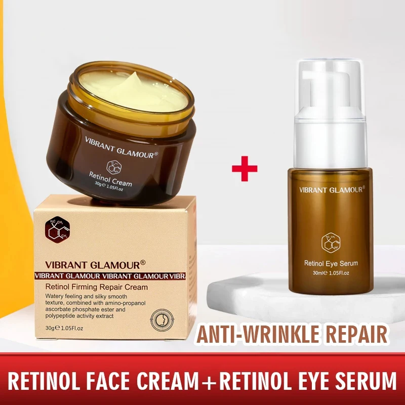 

Retinol Skin Care Set Keep Nourishing Improve Rough Face Cream Anti Wrinkles Fade Spot Even Skin Tone Brighten Skin Eye Essence