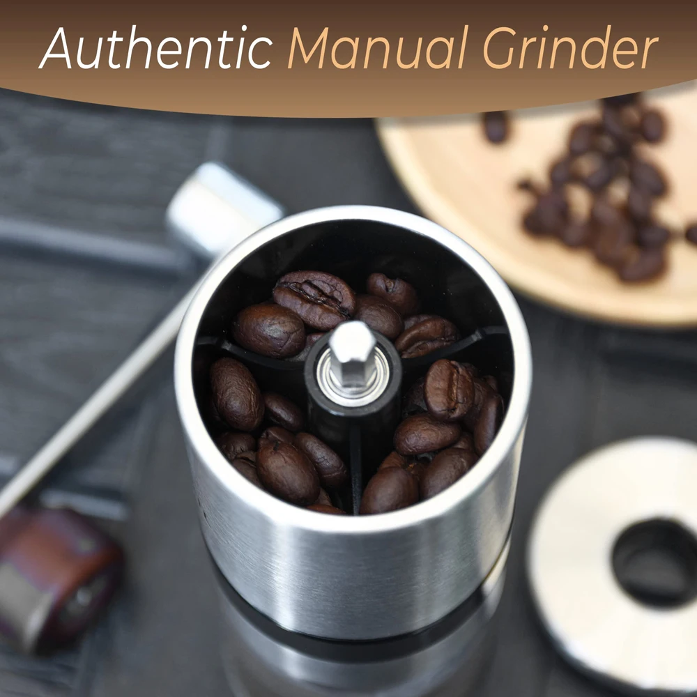 Manual Coffee Grinder Portable Espresso Grinders With Ceramic Burr Hand Grinder Coffee Mill For Turkish Drip Coffee French Press