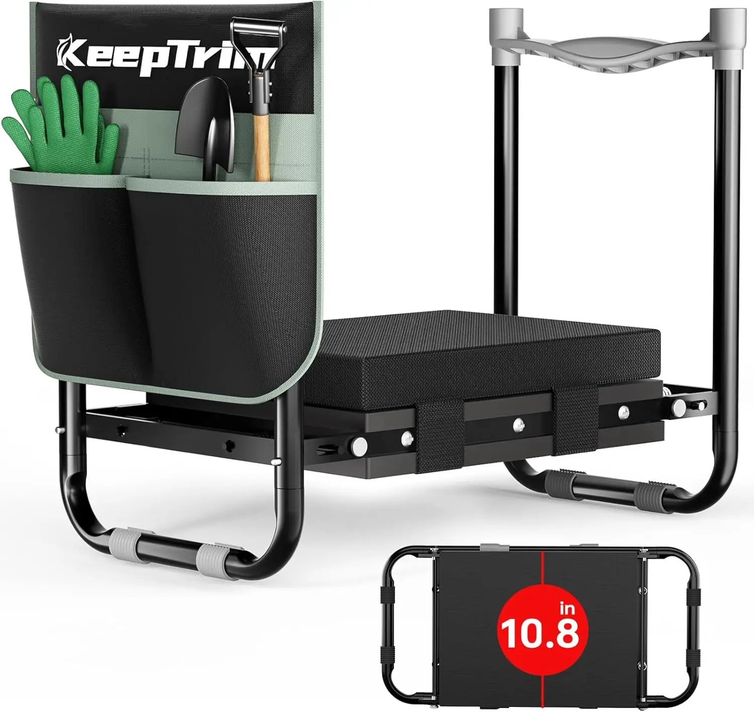 

Foldable Garden Kneeler and Seat, Ergonomic Kneeling Bench with Tool Pouch, 400 Lbs Capacity