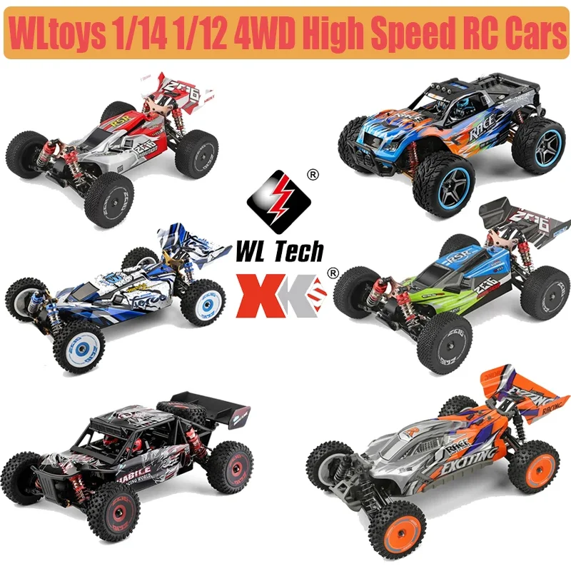 WLtoys 1/12 124017 Bezszczotkowy samochód wyścigowy bez sterownika Szybki 70 km/h lub 55 km/h 2,4 g Napęd na cztery koła Zabawki dla dorosłych