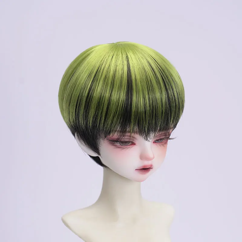 New Doll\'s Wig for 1/3 1/4 1/6 Bjd Doll Soft Silk Short Hair Versatile Girl Toys Dress Up Play House Doll Accessories, No Doll