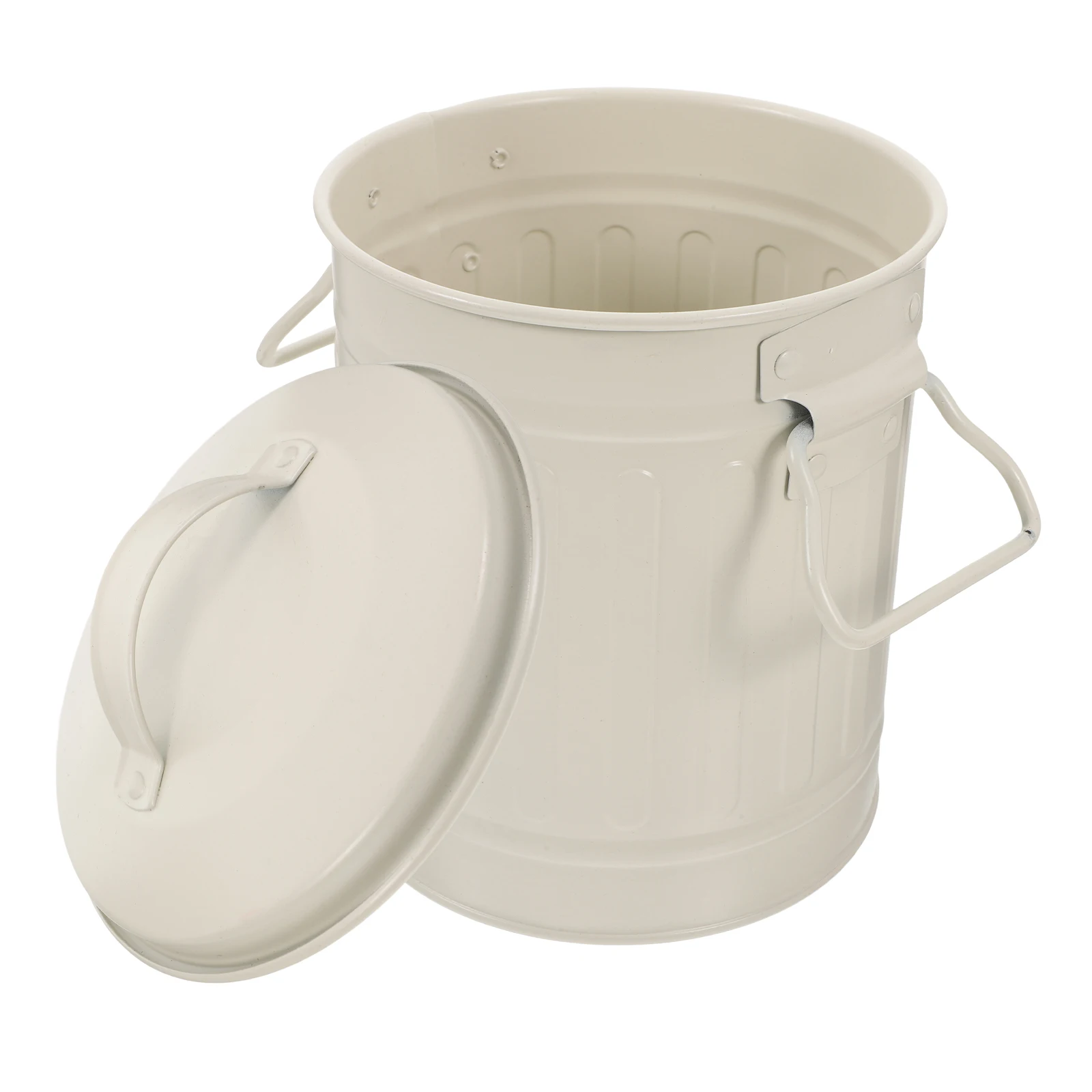 

Retro Iron Pen Holder Trash Can Large Capacity Desktop ganizer Bucket Garbage Bin Office Study Multifunctional Small Countertop