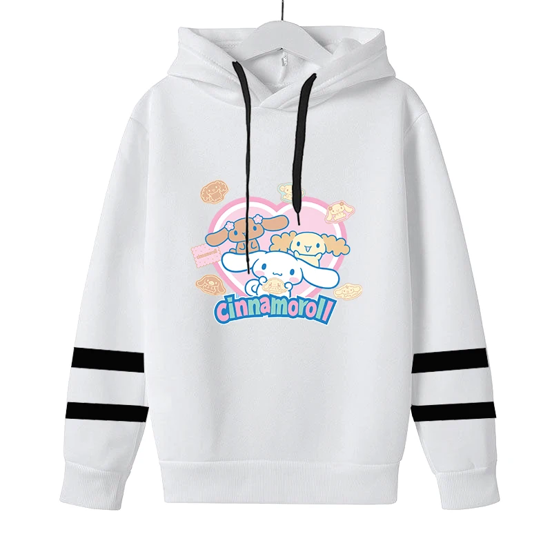 Cute Cinnamoroll Hoodie Harajuku Funny Graphic Streetwear Fashion Women Men Casual College Style Hoodie Sweatshirt