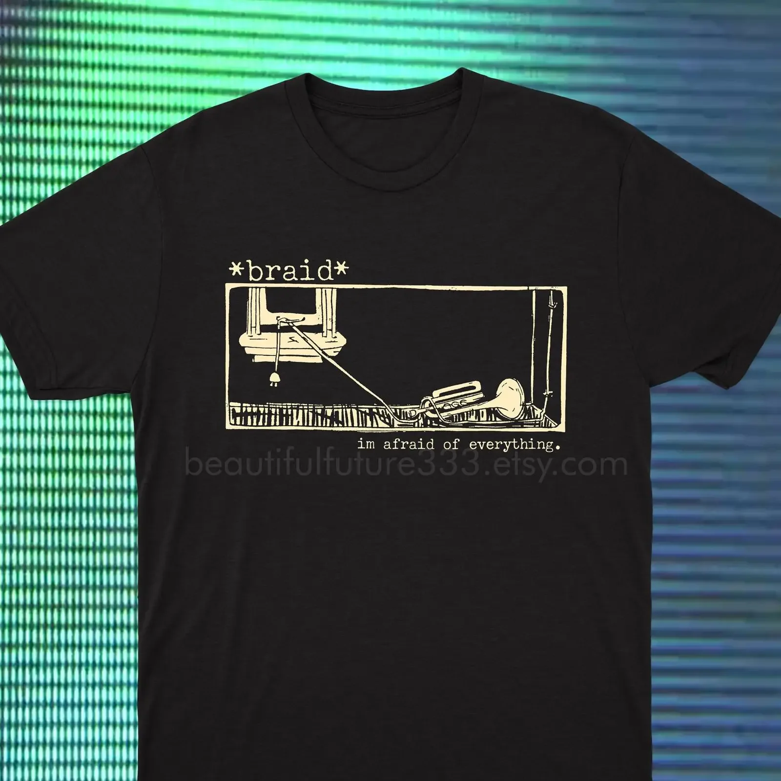 Braid T Shirt Emo Post Hardcore vintage Washed Stylish homme Breathable Comfortable graphic Slightly Casual