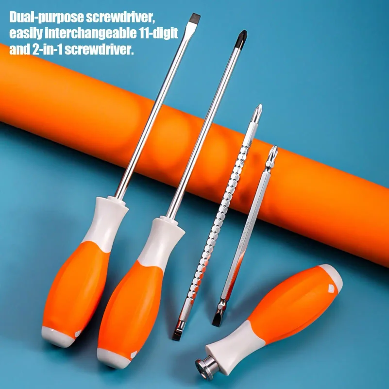 Magnetic Screwdriver Extended Bit Ergonomic Handle Portable Screwdriver Tool for Household Repairs Industrial Operations Tools