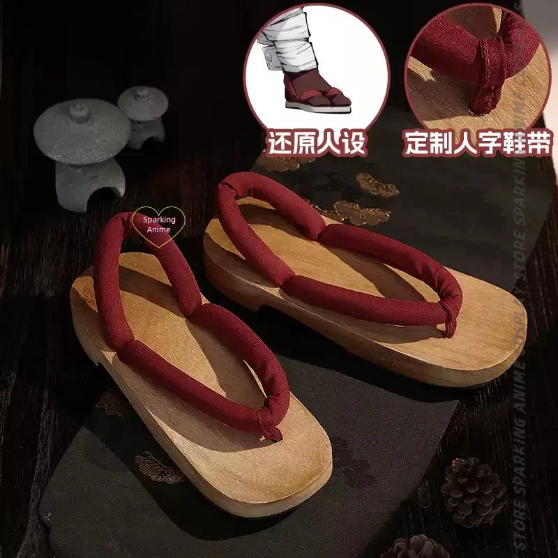 Tanjiro Giyuu Zenitsu Nezuko Muichirou Mitsuri Cosplay Shoes Anime Men Women Wooden Clogs Shoes for Comic Con Event view 2
