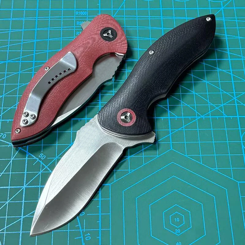

Lism Store Spy-C187GP Folding Knife 3.35" S30V Satin Plain Blade, G10 Handles - C187