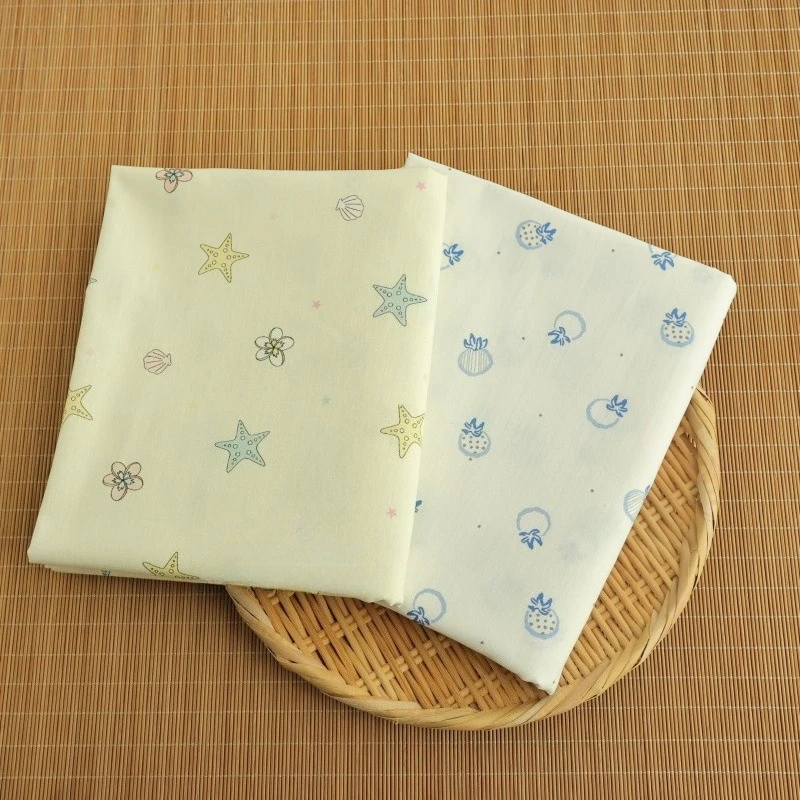 

140x50 см, 40 s, тонкая хлопковая поплиновая ткань, морская звезда, принт ракушек для рубашек, платьев, детской одежды, швейная ткань