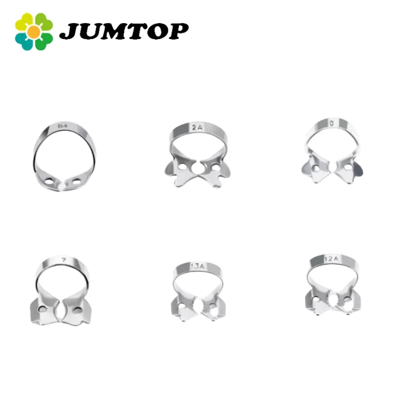 

JUMTOP Стоматологические резиновые зажимы для плотины, эндодонтические восстанавливающие барьерные зажимы из нержавеющей стали
