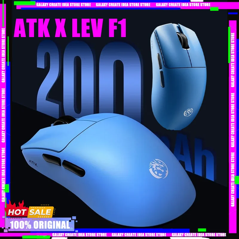 

ATK LEV Blazing Sky F1 Extreme Gaming Mouse Dual Mode 8K Return Rate PAW3950 Ultra 42000DPI Custom Lightweight Mouse Laptop PC