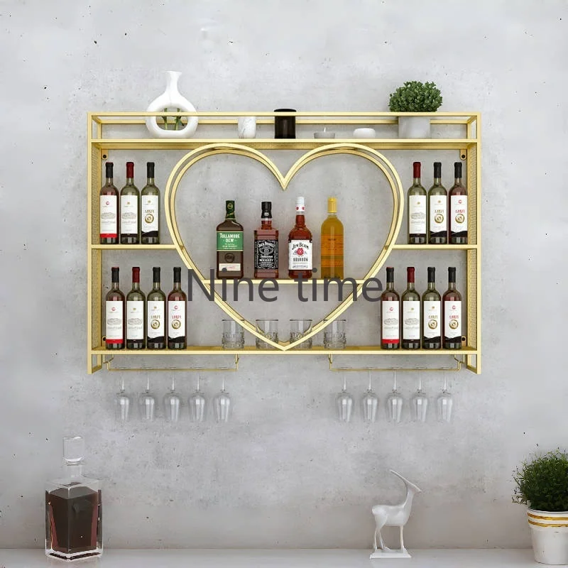 

Refrigerated Wine Cellar Restaurant Equipment Shelves Buffet Cabinet Bar Luxury Furniture Shelf Wall Mounted Liquor Bottles Club