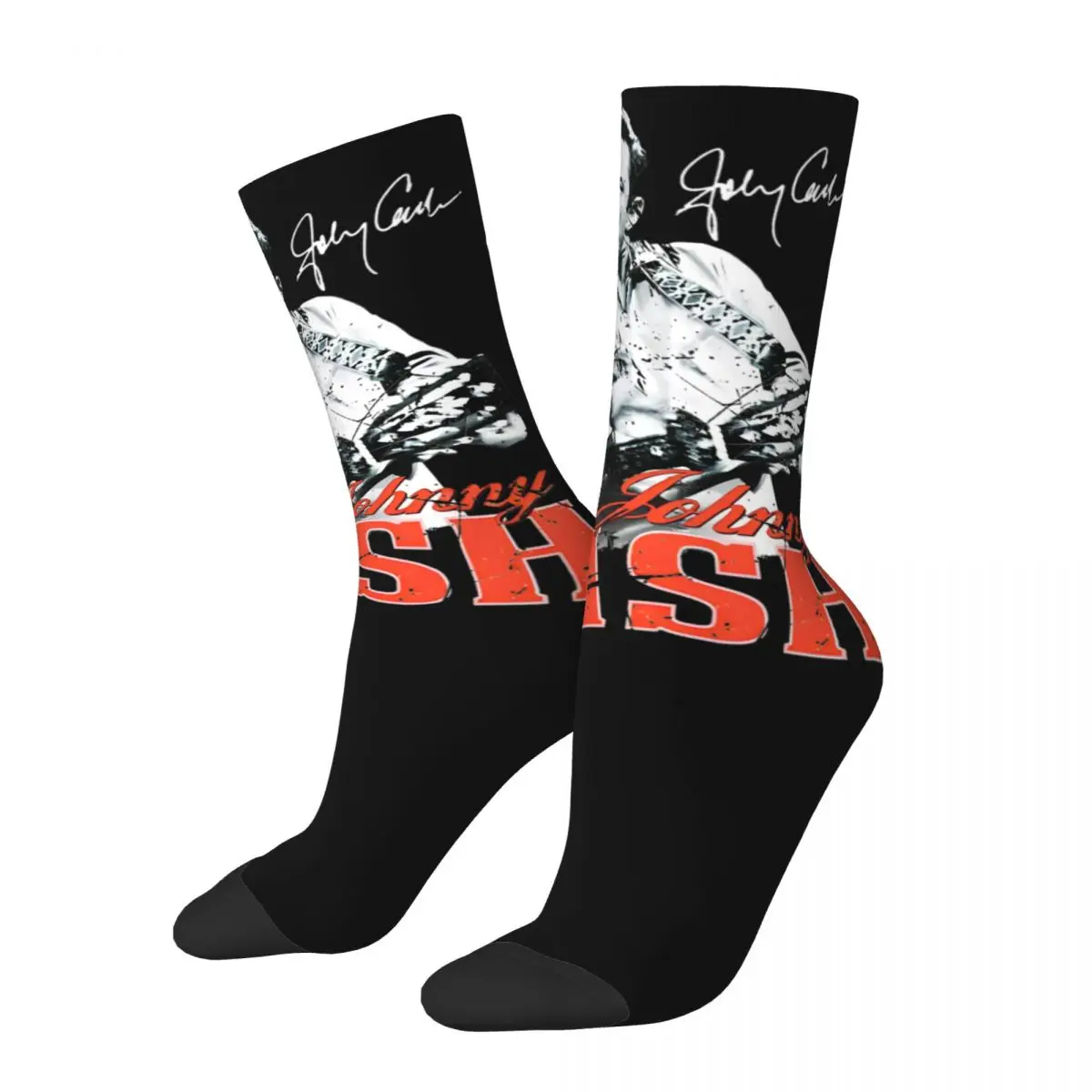 

Colorful Women Men Johnny Cash Original Rock N Roll Music Rebel 1955 Socks Accessories Basketball Socks Super Soft Best Gifts