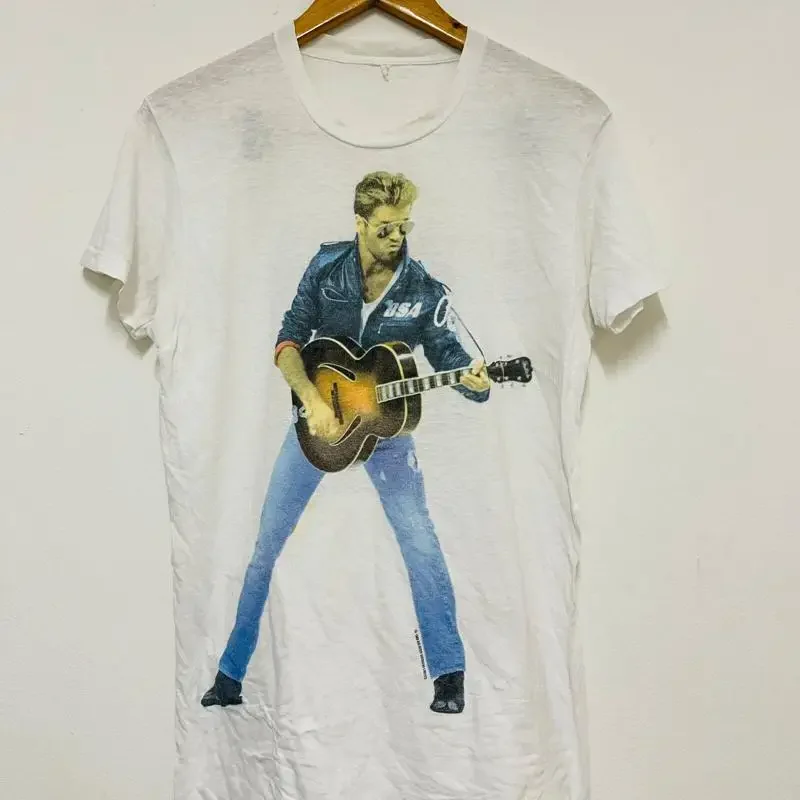 Vintage 80 Äôs George Micheal Äú Faith Tour 1988 Solo Singer T Shirt Adult Contem
