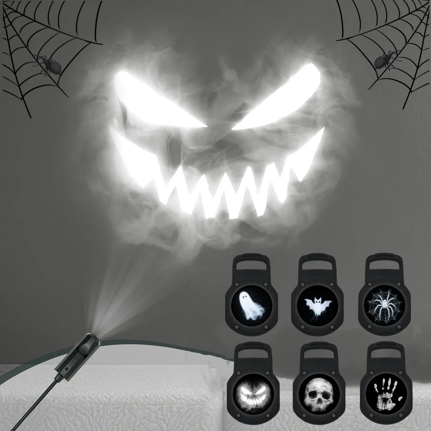 1-4PCS Halloween Christmas Projection Night Light LED Creative Bedroom Atmosphere Decorative Mini Lamp for Party Home Decor Gift