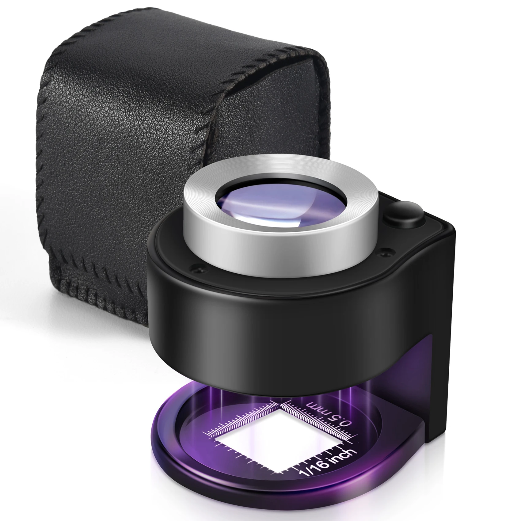 

A66F-30X Scale Desktop Magnifier With 3 LED Mini Handheld Illuminated Magnifying Glass Dual Optical Glass Jeweler Loupe