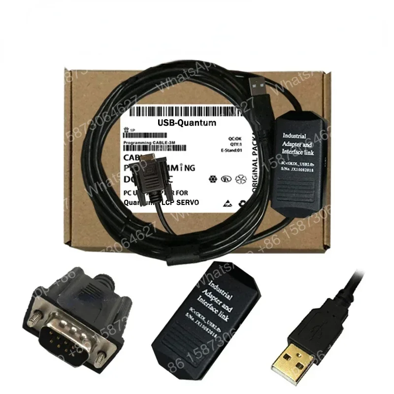 Cable de datos USB Quantum para programación de PLC Schneider Quantum Series, puerto Modbus 140CPU6 * 1 * 0, envío en 24 horas