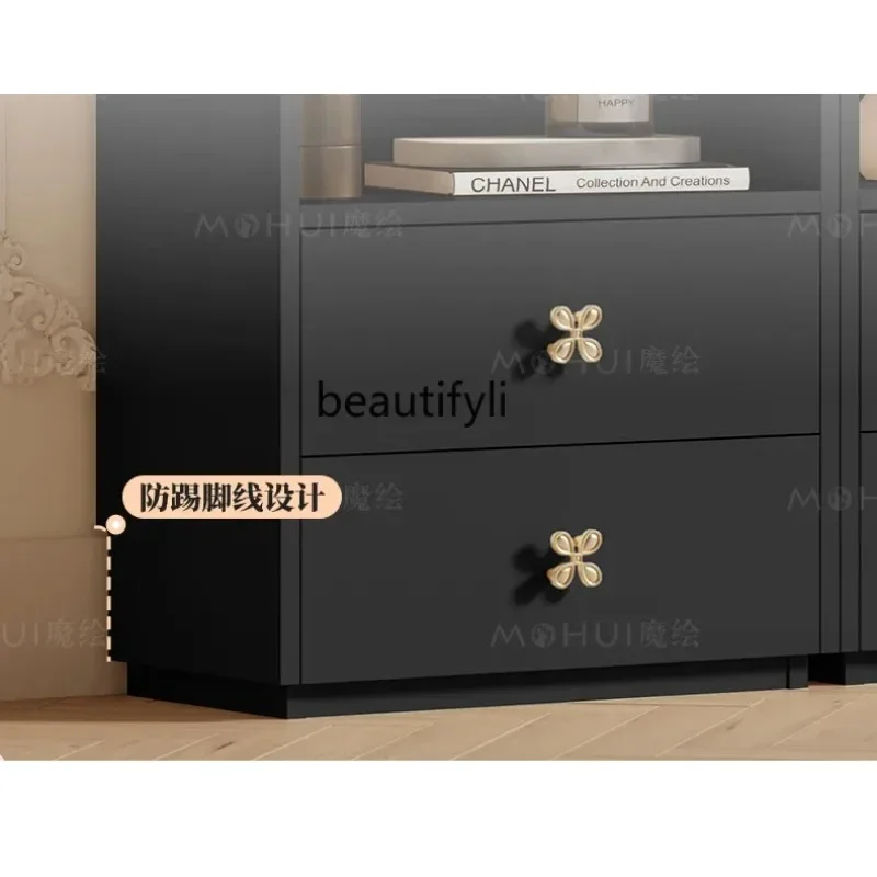 K185 غرفة المعيشة خزانة منخفضة الرجعية الشرفة خزانة ذات أدراج مزيج مجاني Tailstock تلفزيون الملابس الجانبية خزانة #5