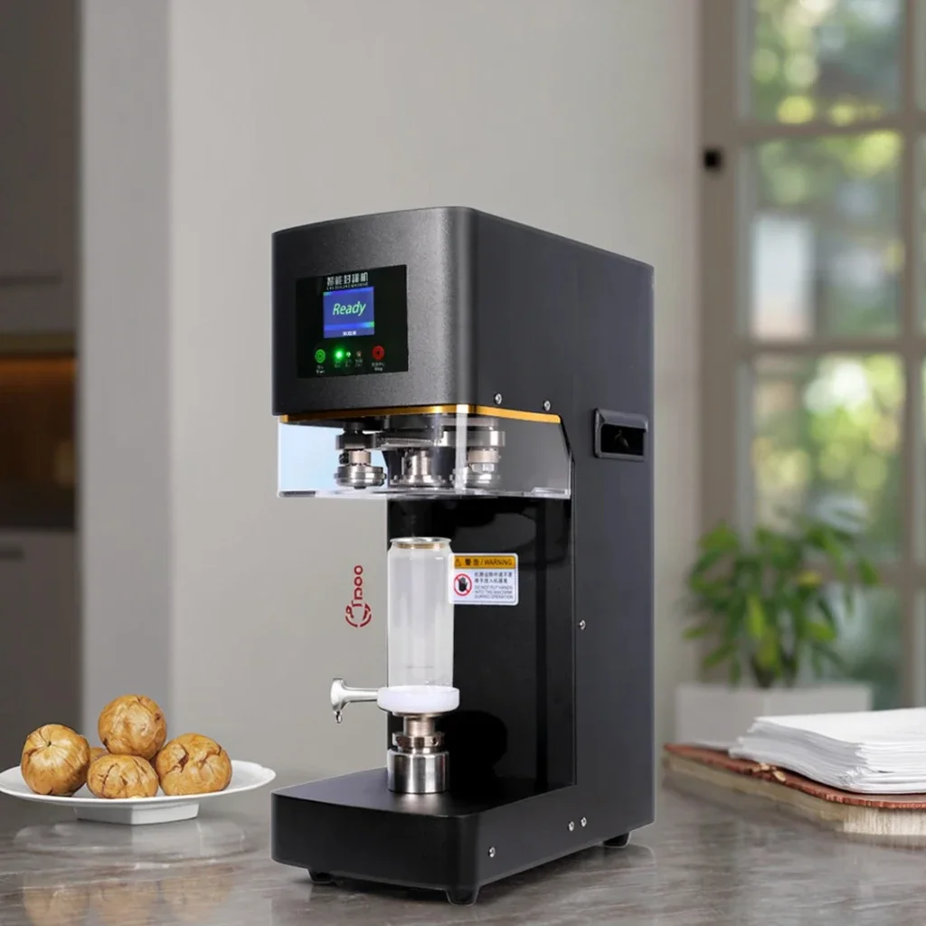 2026 New Design Touch Screen Electric Automatic Non-rotating Lifter Heat Sealing Machine For Plastic Bottles And Cans