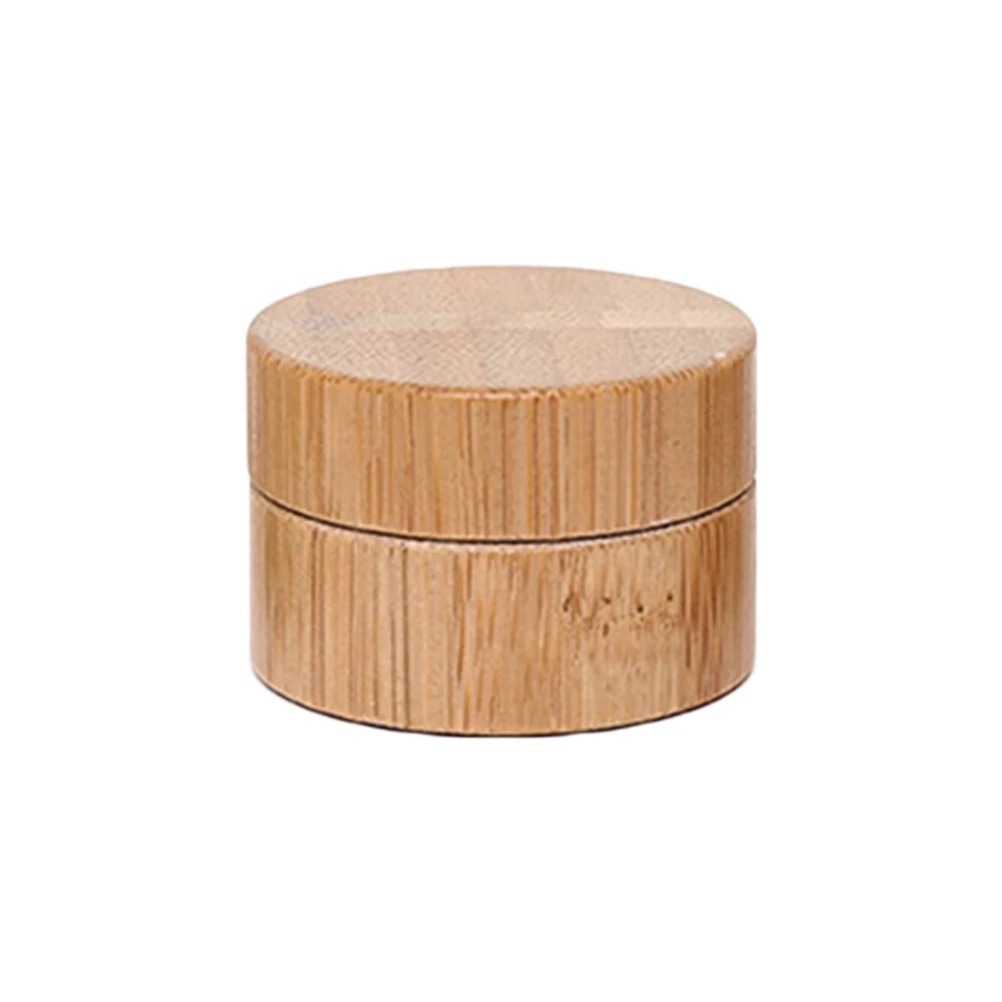 

Bamboo Cream Bottles Mini Size Portable Travel Containers for Cosmetics Refillable Eyeshadow Makeup Balms Lotions Powder