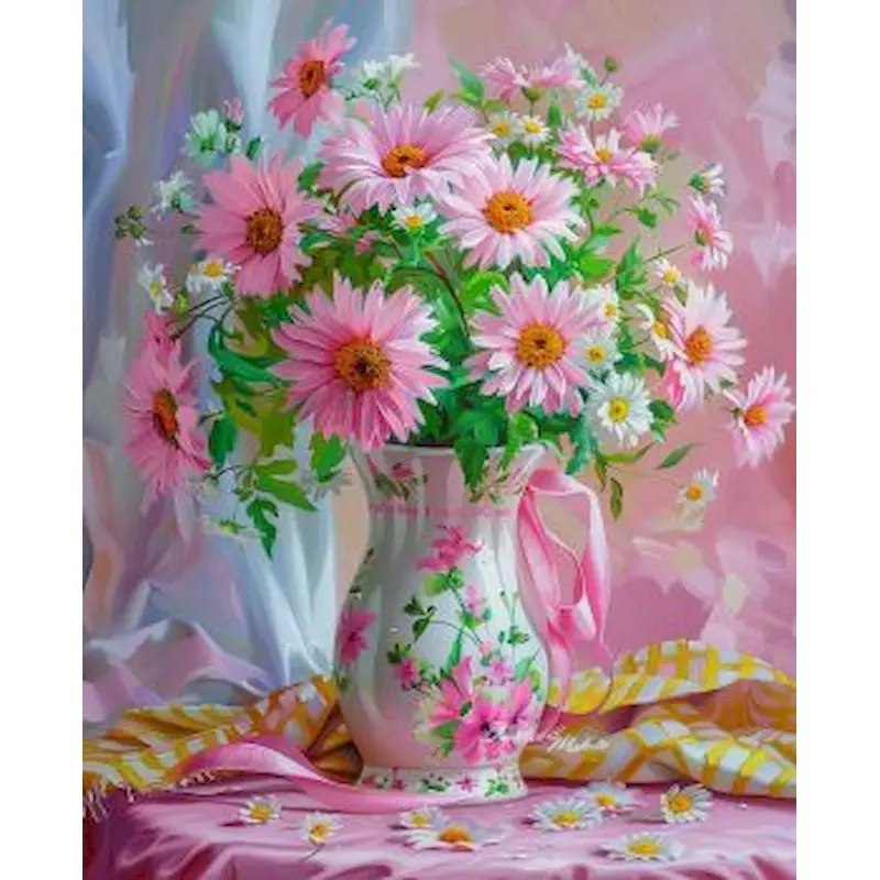 

CHENISTORY Diamond Painting Floral Picture Of Rhinestones Embroidery Sale Vase Flowers Cross Stitch Needlework Home Decor