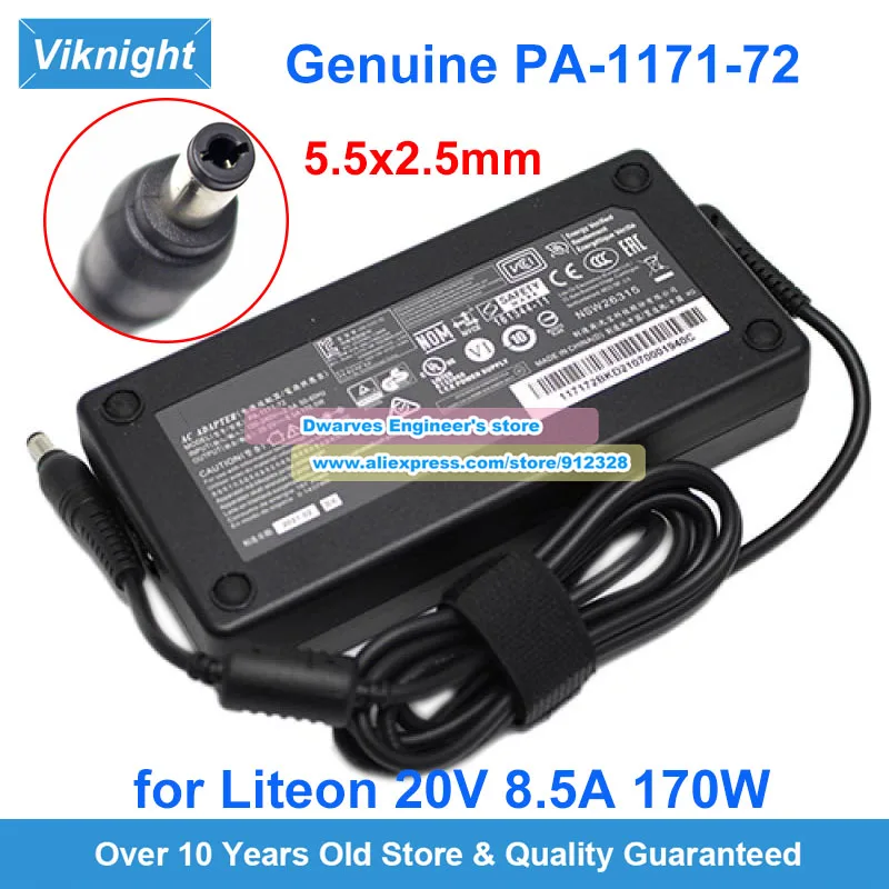 Genuine Liteon PA-1171-72 AC Adapter 20V 8.5A 170W Laptop Charger for Belkin F4U095 THUNDERBOLT 2/3 EXPRESS Thunderbolt 3 Dock