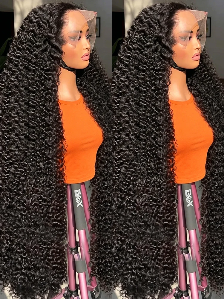 

40 50inch 300% High Density Deep Wave 13x6 HD Transparent Lace Frontal Wigs Human Hair Original Vietnamese Wigs Curly Human Hair Wigs for Women Pre Plucked with Baby Hair Natural Black Wig Delivery 3 Days Wet and Wave 13x4 Water Wave Lace Frontal Wigs