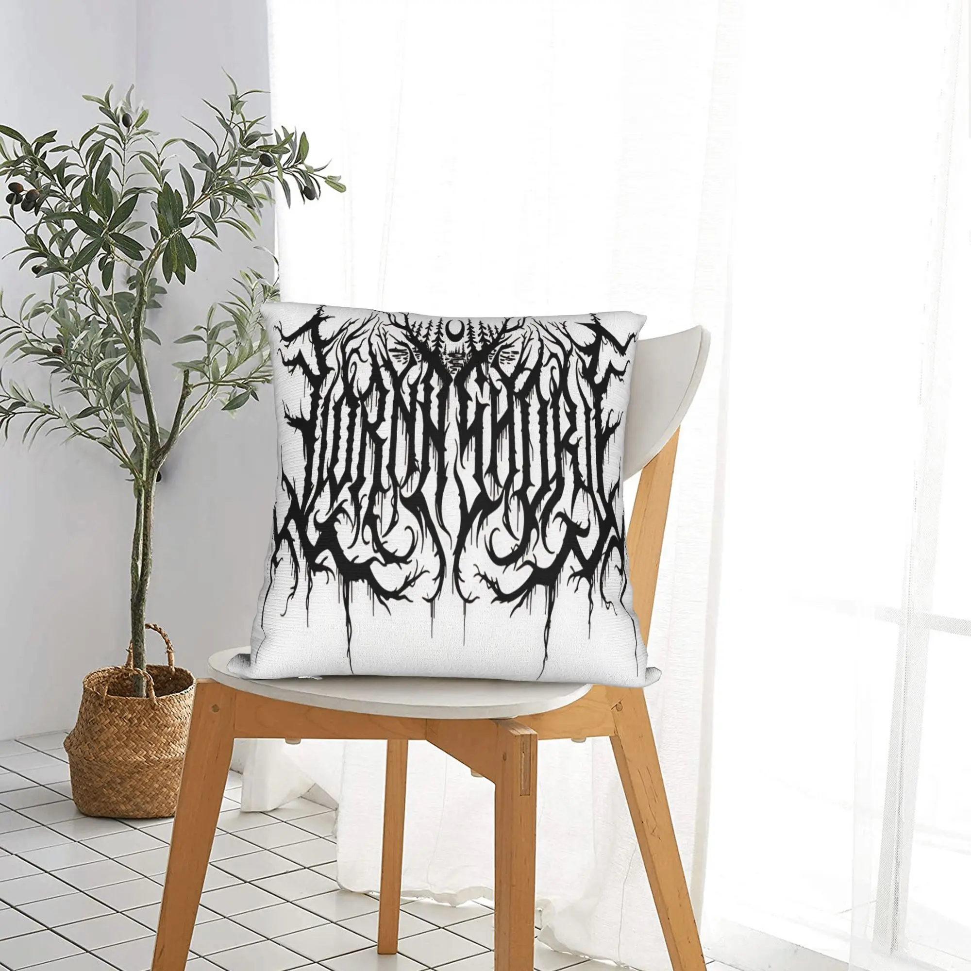 L-Lorna Shore Pillow Cover  Comfy Cushion Cover Retro Trendy Pillow Case For Sofa Home Decoration