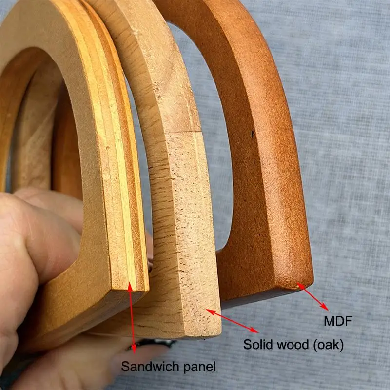 1 Stück Holz-Halbkreis-D-förmiger Taschengriff, Gehäkelte Taschengriffe, Ersatz für DIY-Handtaschen, Geldbörsen, Gepäck, Handgefertigter Griff – Detail 14