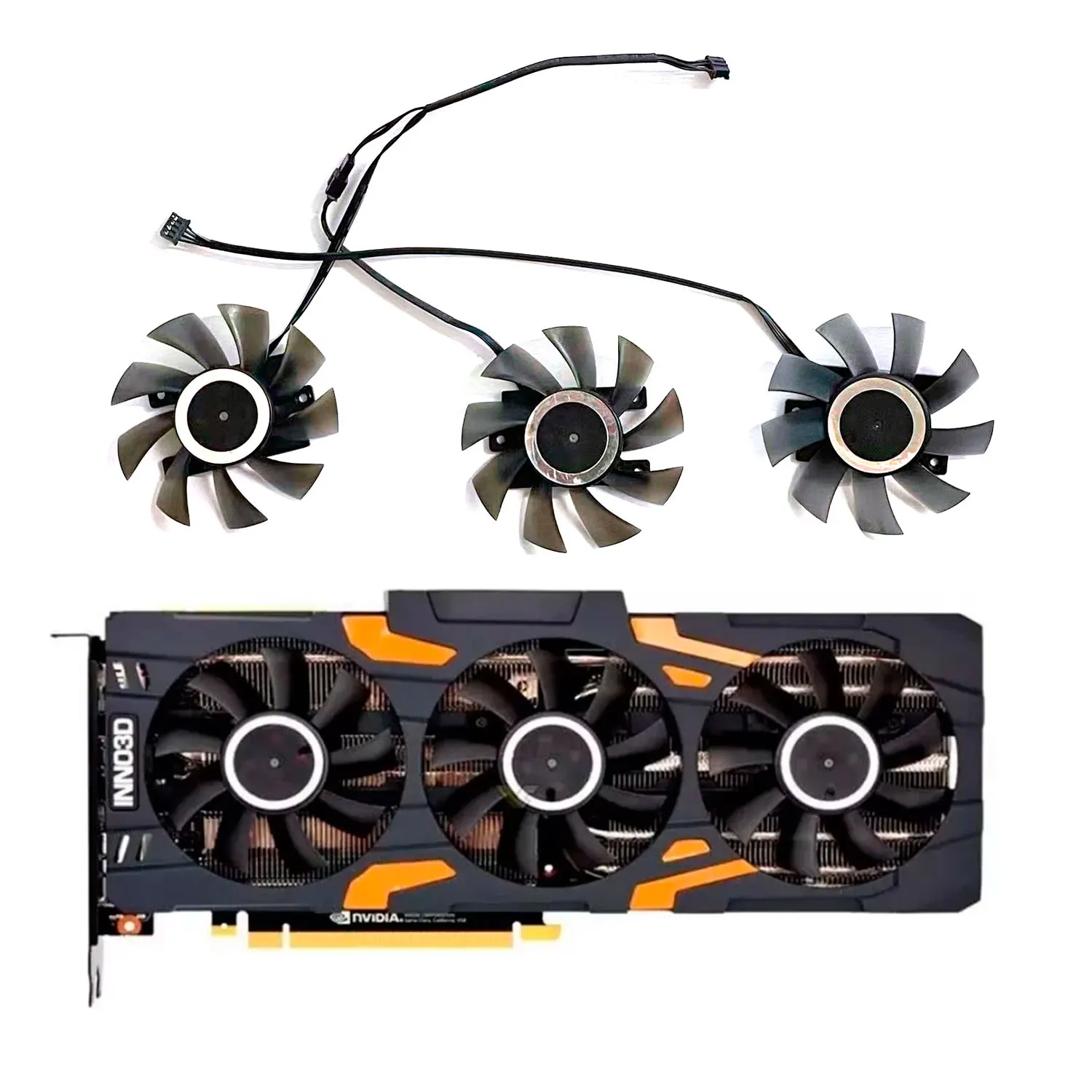 

For INNO3D GeForce RTX 2070S 2080 2080S 2080Ti Gaming OC X3 Video Card Fan 75MM CF-12815S Graphics Card Cooling Fan