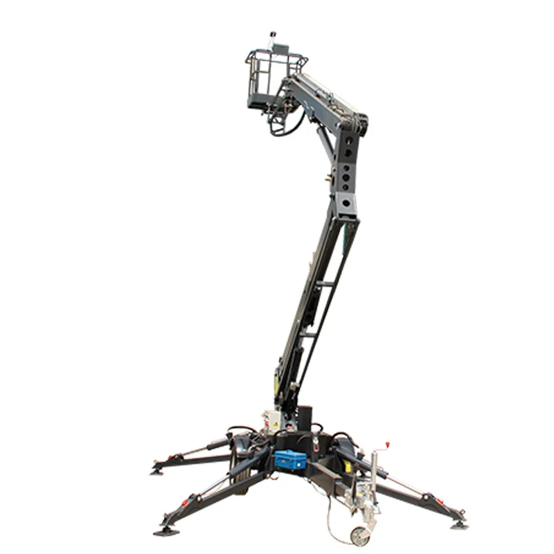 

Электрический подъемный кран-манипулятор с шарнирно-сочлененной стрелой, сертифицированный CE, для строительных работ, телескопический, типа «паук», грузоподъемность 200 кг, высота подъема 12 м