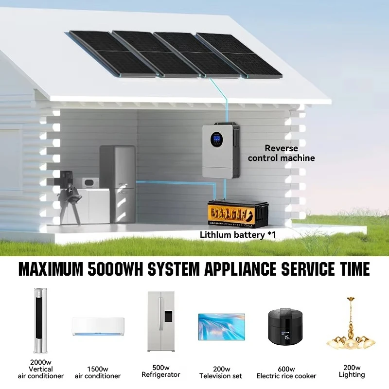 Complete Set Solar Panel for Home 2000W 3000W 5000W  6KW 8KW 10KW 15KW 20KW Solar Panel Kits for Home Use Solar Power System