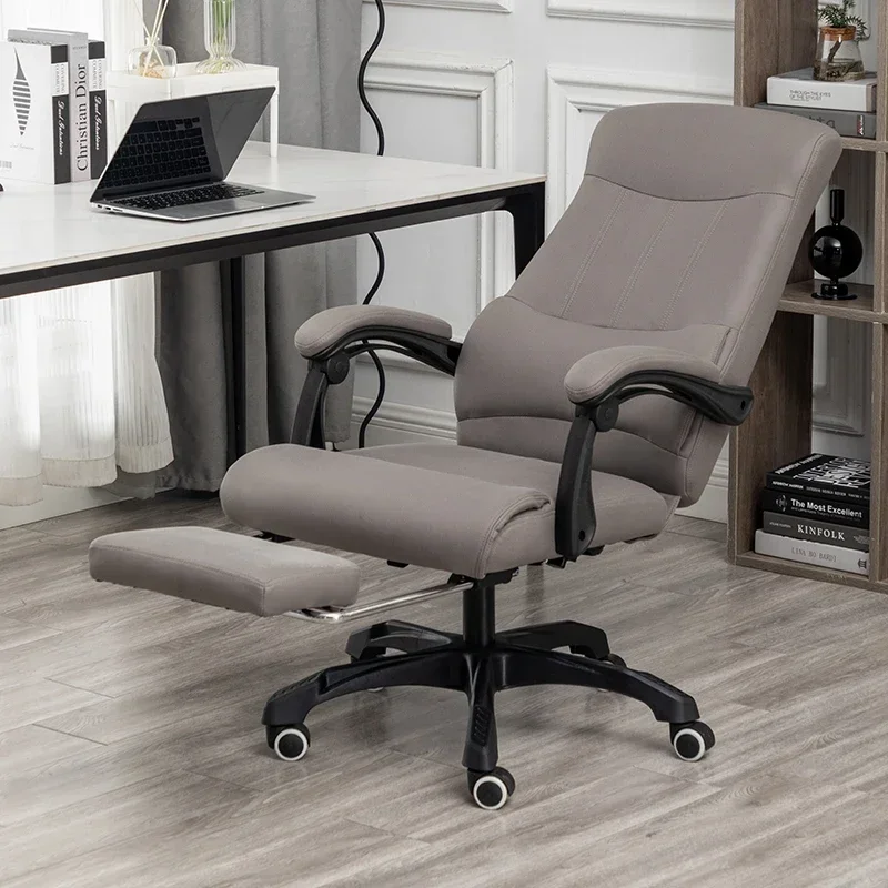 كرسي مكتب هزاز كراسي مريحة الاسترخاء شبكة عجلات شخص واحد الأبيض الألعاب أنيمي ألعاب مسند القدمين الأثاث المتداول