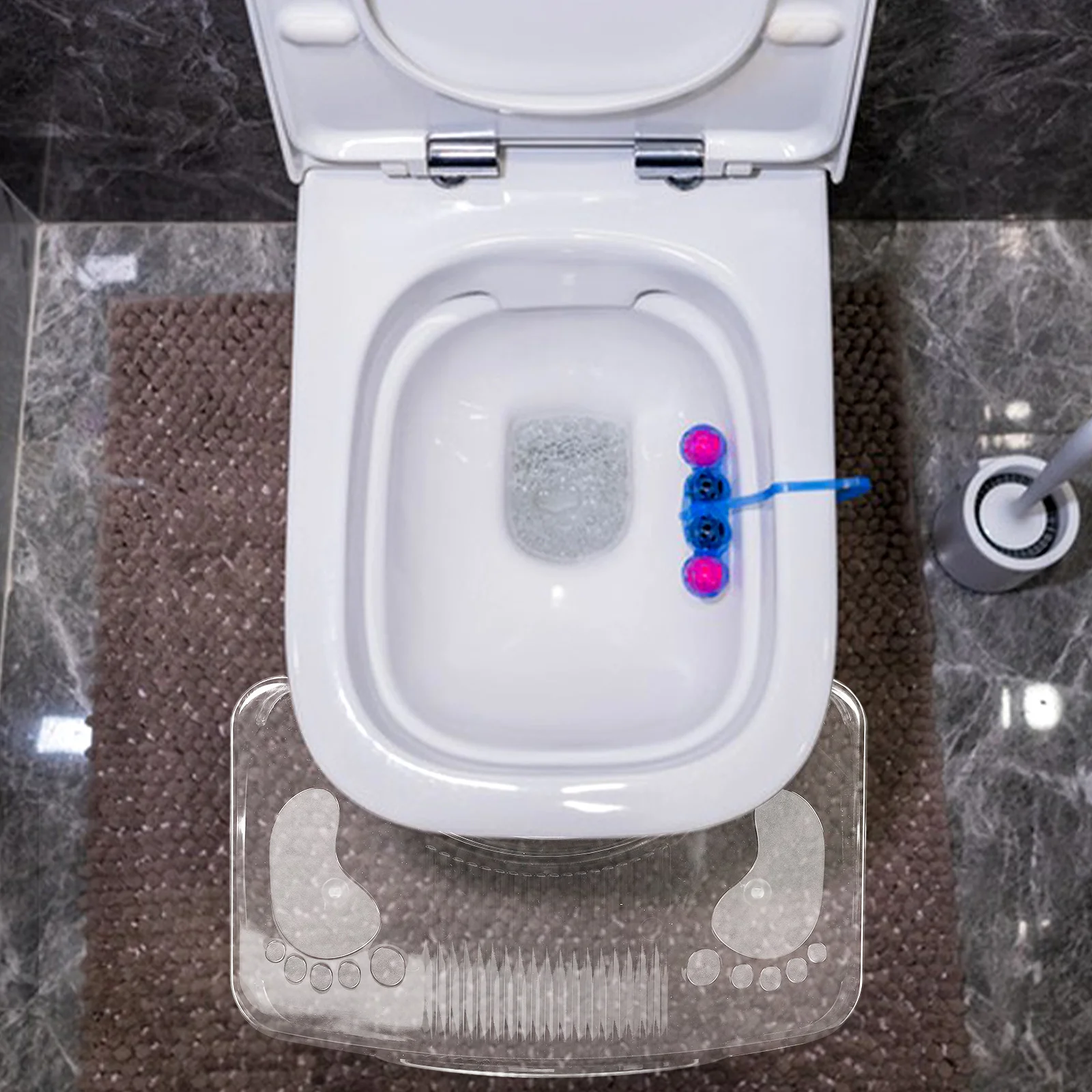 

Transparent Step For Bathroom Toilet Nonslip Modern Footrest Portable Shower Stool Poop Stool Squatting Support Adult Kids