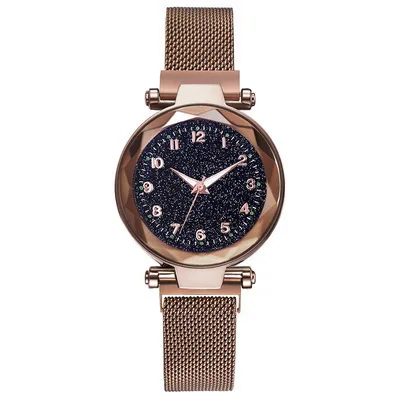 Hot Selling Fashion Starry Sky Digital Face Luminous Surface Quartz Watch Ladies Student Watch