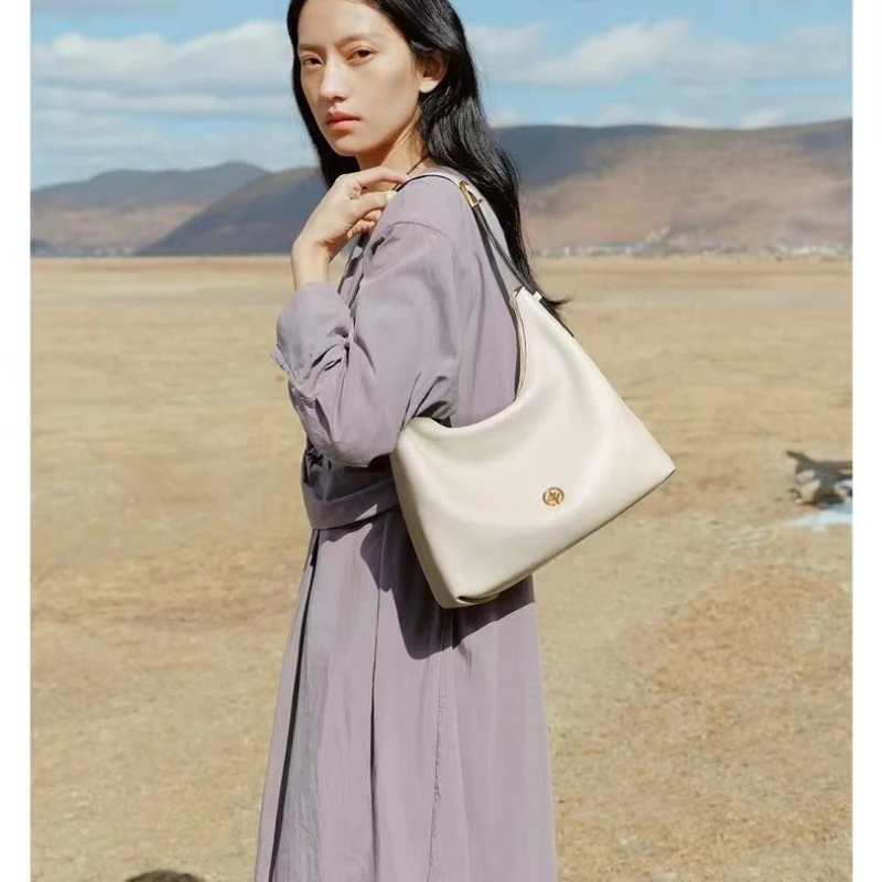 BAGTREE Commuter Bag Top-grain vegetable-tanned cowhide hobo bag Casual single-shoulder bag