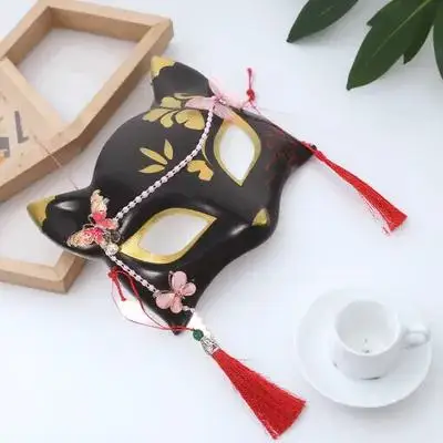 

Fox-Shaped Plastic Half Face Mask Creative Halloween Party Cosplay Costume Mask Accessory Mens Room Decor Fox-Shape Masks